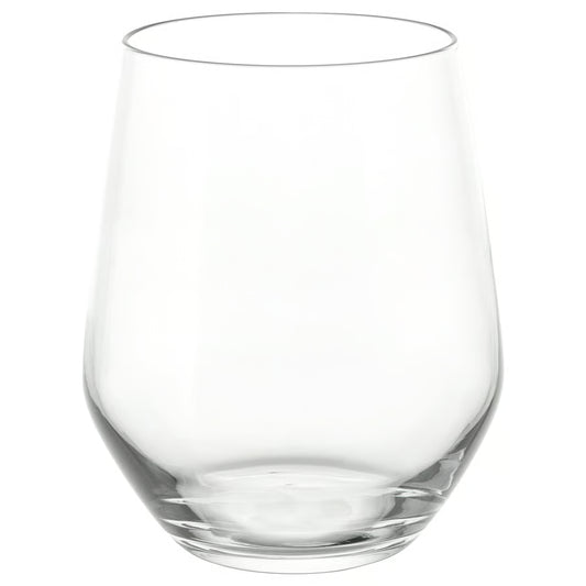 Clear glass on a white background